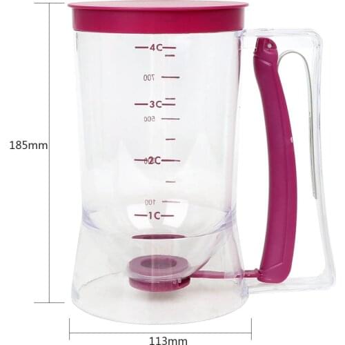 900ml Batter Flour Paste Dispenser For Cupcakes Cookie Cake Muffins Measuring Cup Cream Speratator Pancake Batter Dispensers