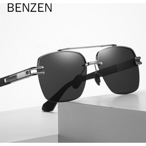 BENZEN Polarized Men Sunglasses Gradient Sun Glasses For Women Male Square Retro Eyewear Okulary 9566