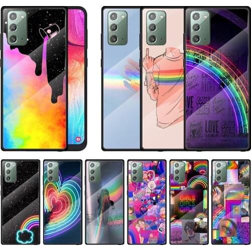 Gay Lesbian LGBT Rainbow For Samsung Note 20 10 9 8 Ultra Lite Plus A70 A50 A40 A30 A20 A10 Tempered Glass Phone Case