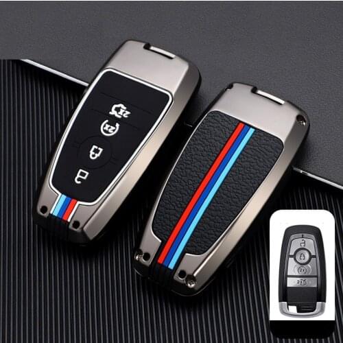 Zinc Alloy Car Remote Key Cover Case for Ford Fusion 2018 Mustang Explorer Expedition Edge F-350 F-450 F-550