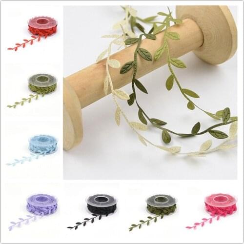 Vine Garland Trend Flower Headband Satin Leaf Ribbon Trim Christmas