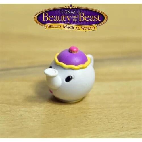 Disney Beauty and the Beast Mrs.Potts 3.5cm Action Figures Anime Figurine Toy Decoration Collectibles Toys For Children Gifts