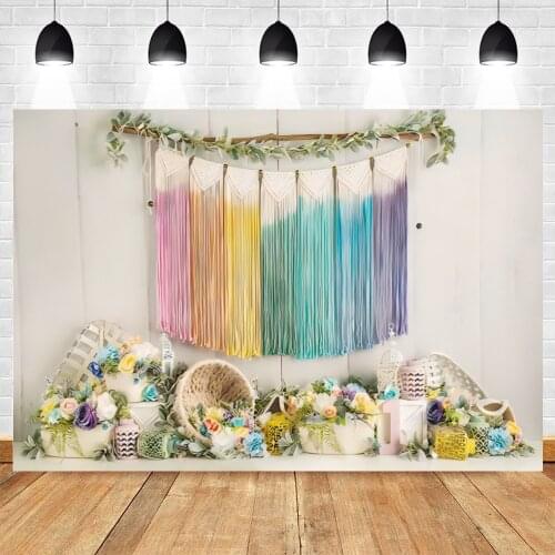 Yeele Baby Birthday Backdrop Props Flowers Banner Newborn Portrait Party Decor Photography Photo Studio Photographic Photozone