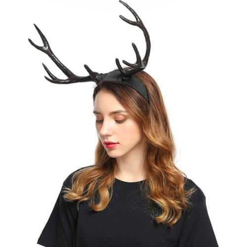 Devil Horns Halloween Anime Headpiece Sheep Horn Ear Hair Hoop Headband Manual Aries Exhibition Cosplay Photo Props