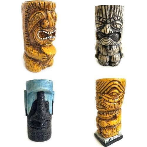 Easter Island Stone Statues Romans Resin Ornament Antique Tribesman Garden Statue Grace Outdoor Indoor Decor Flower Potted Plant