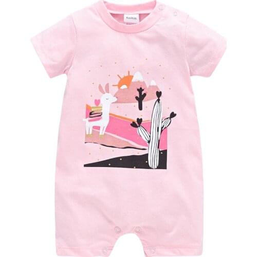 2020 Onesie Baby Girls Rompers Cotton Cartoon Design Short Sleeve bebe Newborn Clothes 0-12 months Infant Jumpsuit