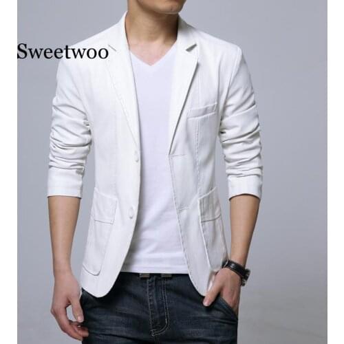 Leather Blazer Men 2020 Autumn Blazer Men Slim Fit Plus Size Slim Solid Mens Blazer Jacket M-7XL High Quality