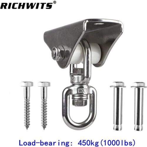 Heavy Duty 1000lbs Kids Baby Cradle 360 Swivel Hammock Chair Indoor Hanging Swing Kit for Yoga Gym Fitness Children