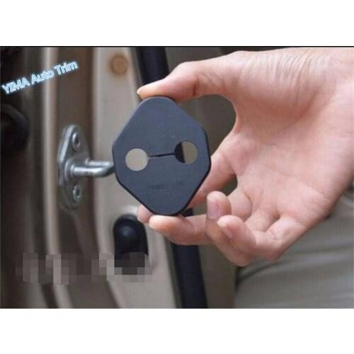 Lapetus Car Styling For Toyota Rav4 Hybrid RAV 4 2016 2017 2018 Plastic Door Lock Protector Cover buckle decoration Kit 4 Piece