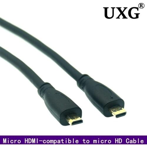 Micro HDMI-compatible to micro HDMI-compatible with public to public HD video cable D type mobile phone flat camera