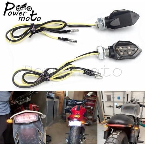 12V Mini Turn Signal 5 SMD LED Light Amber Indicators Lamp Blinker Universal for Harley Honda Suzuki Kawasaki Yamaha Cafe Racer