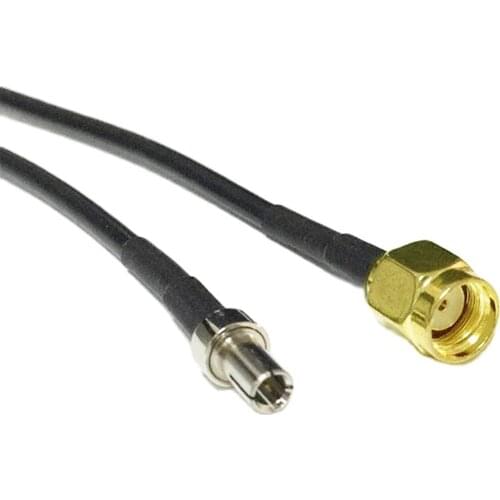 3G ZTE Modem Cable TS9 Male Straight to RP SMA Male Plug Pigtail Adapter RG174 black 10/15/20/30/50/100cm for Huawei E392 E397