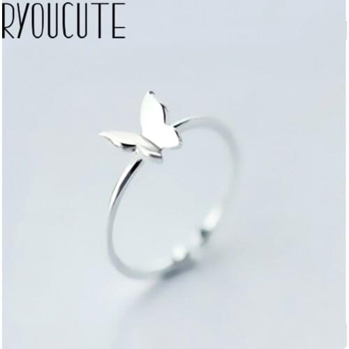 New Charming Open Butterfly Ring for Women Vintage Boho Party Rings Gothic Punk Jewelry Gifts for Girls 2021