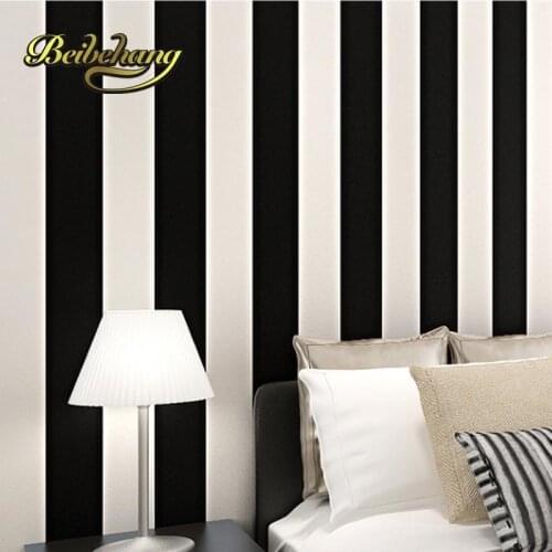 Beibehang papel de parede 3D wallpaper for walls 3 d Zebra Modern Brief Vertical Black and White Stripe Roll For Living room