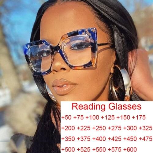 Vintage Reading Prescription Glasses Computer Filter Blue Light Presbyopia Glasses Women Square Eyeglasses Leesbril 0 to 600