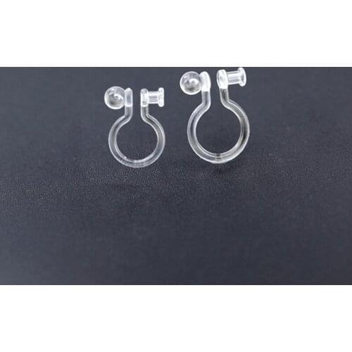 Wholesale 30 PCS Stealth Transparent Ear Clip For Jewelry Making Clear Resin U-shaped Ear Clip DIY Jewelry Findings