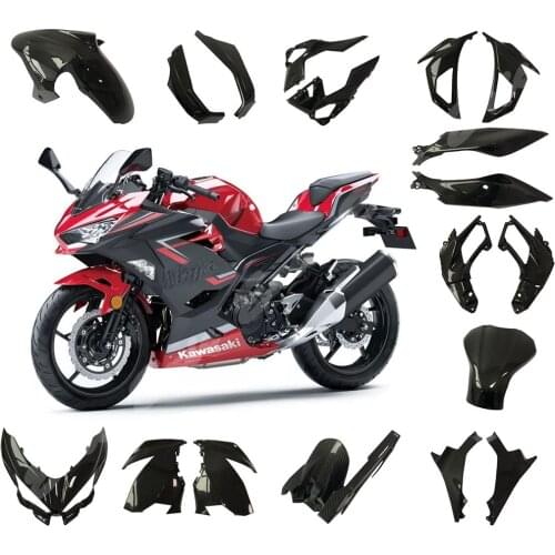 PrePreg Carbon Fiber 3K Twill Front Rear Fender Tail Upper Mid Lowe Side Fairing For KAWASAKI NINJA 400 EX400 2018 2019