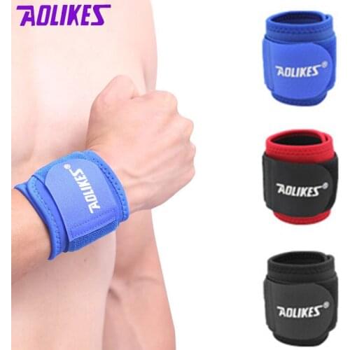 AOLIKES Sports Wristband Wrapping Adjustable Bandage Wrist Protection Support Belt Fitness Safety Belt Weightlifting Fitness