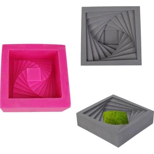 Silicone Mold Flower Pot DIY Succulent Cement Flowerpot Storage Box Mould Home Decoration Concrete Planter Pallet Silicone Mold