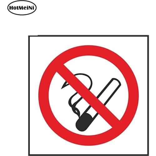 HotMeiNi 13cm x 13cm Car Styling No Smoking Danger Caution Car Sticker for Store Shop Locker Box Tablet Waterproof Accessories