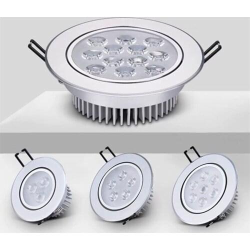 Round dimmable LED downlight, 3W, 6W, 10W, 14W, 18W 24W embedded COB LED ceiling light, ac85-265V indoor lighting