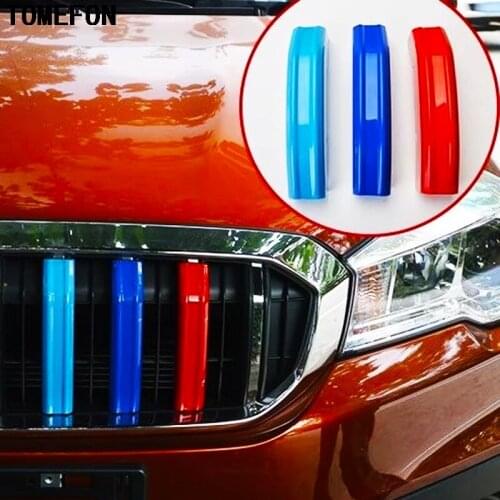 TOMEFON 3pcs For Suzuki SX4 S-Cross Facelift 2017 2018 ABS Paint Multi-Color Front Grille Trim Strips Auto Exterior Accessories
