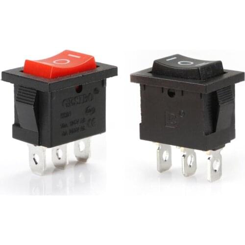 ON/OFF Rocker Toggle Switch Tool Set 10Pcs 2Pin/3pin Car Boat Round Dot Light 2 files/3 files 6A 250V/10A 250V