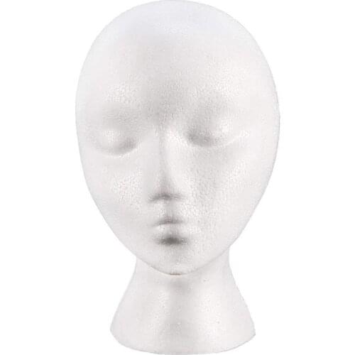 Plus Size Female Mannequin Head Wig Stand Shop Hat Cap Glasses Sunglasses Scarf Display Holder Mannequin Foam Head Wig holder