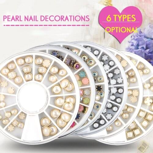 1 Wheel Nail Art Tips Crystal Glitter Nail Rhinestone 3D Nail Art Decoration White Mix Color Acrylic Diamond DIY Accessories