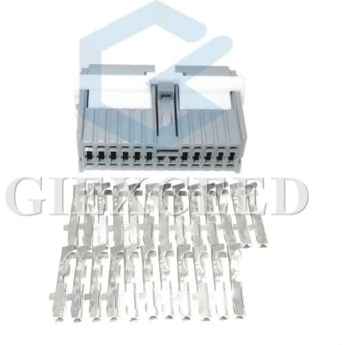 24 Pin Automotive Connector Female Wire Electric Cable Socket With Terminals
