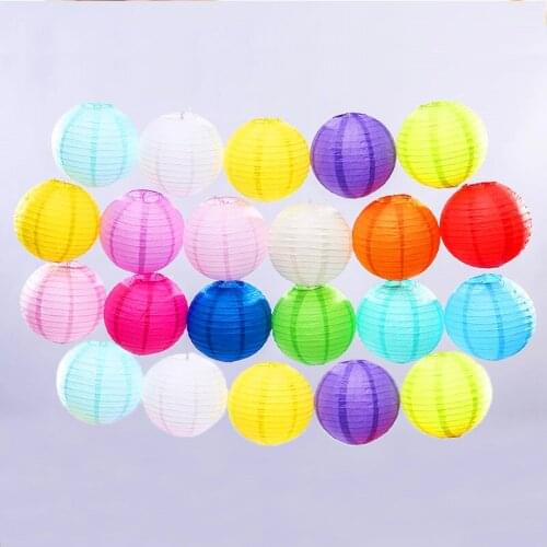 5PCS 8inch 20cm Chinese Paper Lantern Wedding Birthday Party Home Bedroom Decoration DIY Christmas Halloween Festival Supplies