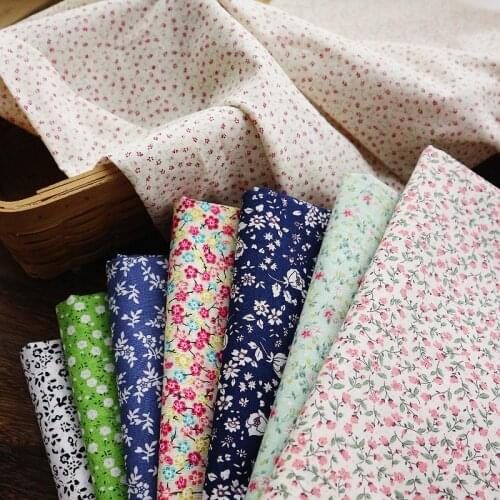 50x145cm Printed Fresh Floral Twill Cotton Patchwork Fabric DIY Sewing Childrens Wear Cloth Make Bedding Quilt For Baby&Child