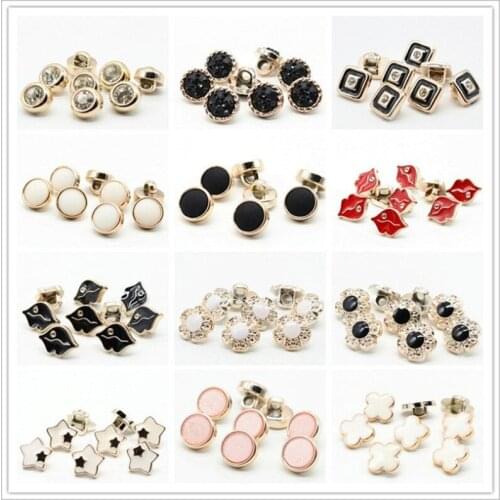 Shirt Buttons ABS Button Plating shank Plastic Buttons For Clothing 100Pieces/lot Handmade Craft Sewing Accessories Wholesale