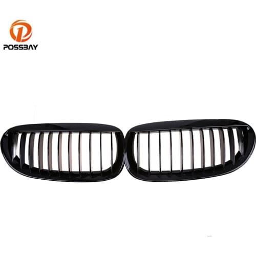 POSSBAY Car Front Bumper Hood Center Grill Racing Grille Auto Decoration Parts for BMW 6-Series E64 Cabrio M6 2006.09-2010.07