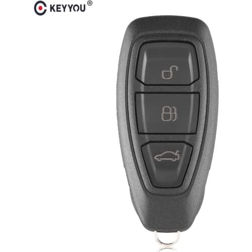 KEYYOU 3 Buttons Smart Key Shell Cover Fob For Ford Mondeo Winning Kuga Fiesta Focus C-Max Titanium Car Key Case HU101 Blade