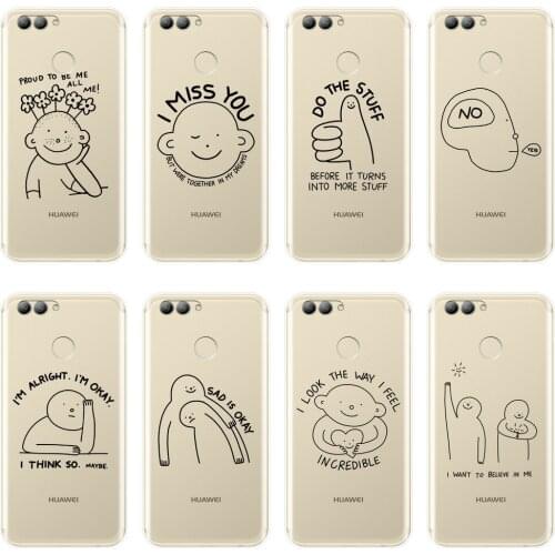 For Huawei Nova 2i 3 3I 3E 2 Lite Plus 4 4E 5 Phone Case Silicone Funny Quotes Back Cover For Huawei Nova Smart Lite 2017 Case