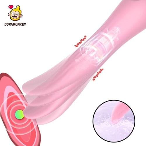 DOPAMONKEY 10Modes Tongue Dildo Vibrators Clitoris Stimulator Licking Nipples Woman Masturbation Oral Sex Adult Sex Toys Shop
