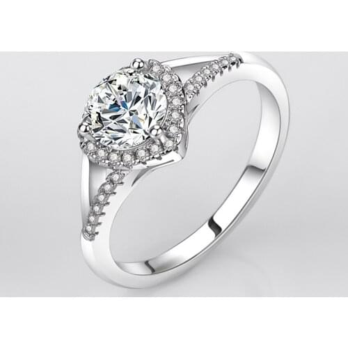 Rings for Women Silver 925 Natural diamond Wedding Fine Luxury Jewelry 4-10 size Simple Temperament Big Silver Rings Gift