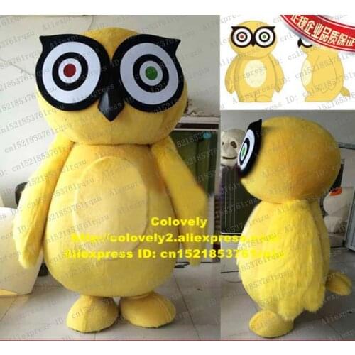 Yellow Owl Owlet Mascot Costume Adult Cartoon Character Outfit Suit Scenic Spot The Choicest Goods zz5354