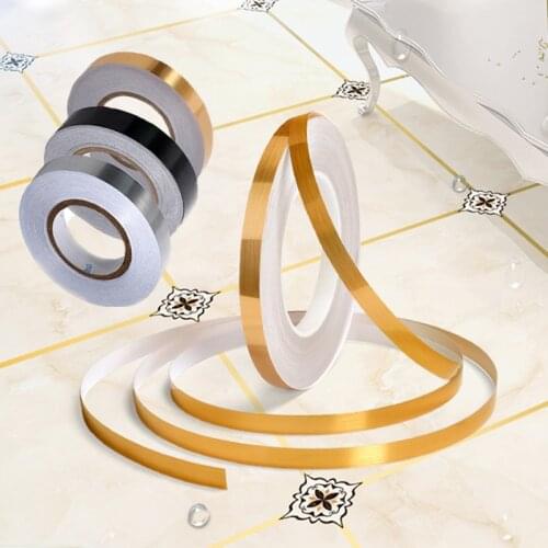 Gold Foil Tape Bedroom Floor Wall Stickers Self-Adhesive Tapes Waterproof Seam Decorative Stickers Gap Strip Wedding Decoration