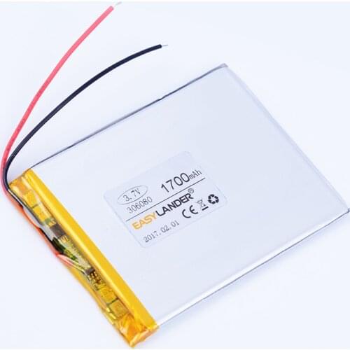 306080 3.7V 1700mAh Rechargeable li Polymer Li-ion Battery For mp4 mp5 gps PDA Bluetooth Speaker Digital Camera 036080 295979