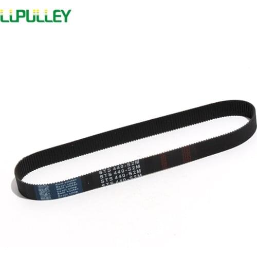LUPULLEY S2M Rubber Timing Belt 4/6/10/15mm Belt Width Pitch Length S2M-264/266/268/270/274/278/280/284/286/288/290mm For DIY
