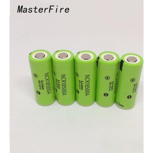 MasterFire 5pcs/lot Original 3.7V NCR18500A 2000mah 18500 Rechargeable Li-Ion Battery Lithium Batteries Cell For Panasonic