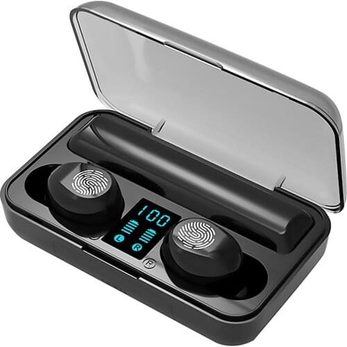 V11 TWS Bluetooth 5.0 Mini Music Headset Wireless IP67 Waterproof Sport Earphone with 4000mAh LED Display Charging Case Box