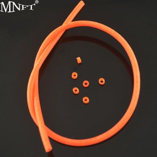 MNFT 30 PCS/Pack Rope Fishing Rubber Band Bait Rubber Tube for Fly Tying Fishing Float Seat Leader 2.5mm