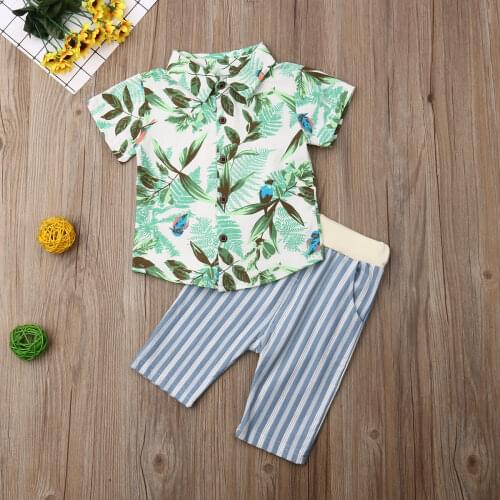 Fashion Summer Toddler Baby Kids Boy Tops T-shirt Short Pants Outfit Set Clothes Boys Summer Top Short Sleeve Pants