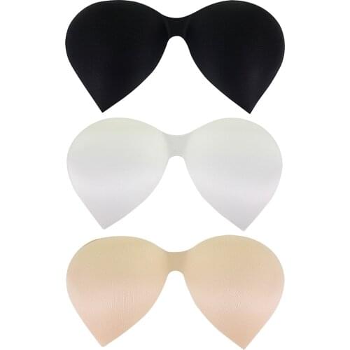10 pieces Black Khaki Off white Push up Pads Breast Pads For Bikini Padding Insert Wedding Bra Accessories