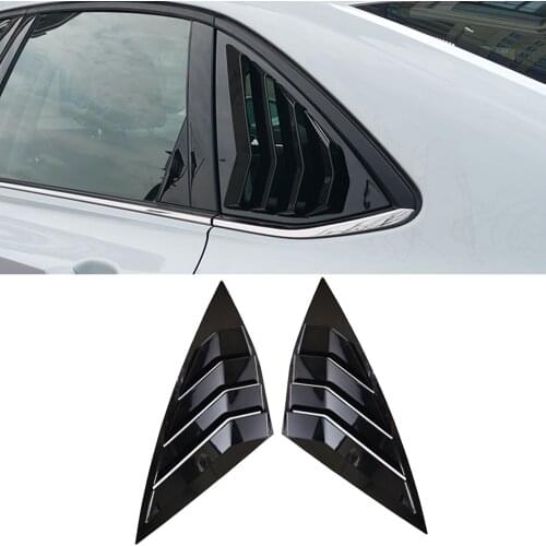 For Volkswagen Jetta 2019 2020 Accessories ABS Rear Window Louvers Shutters Blinds Cover Trim 2pcs Car Styling