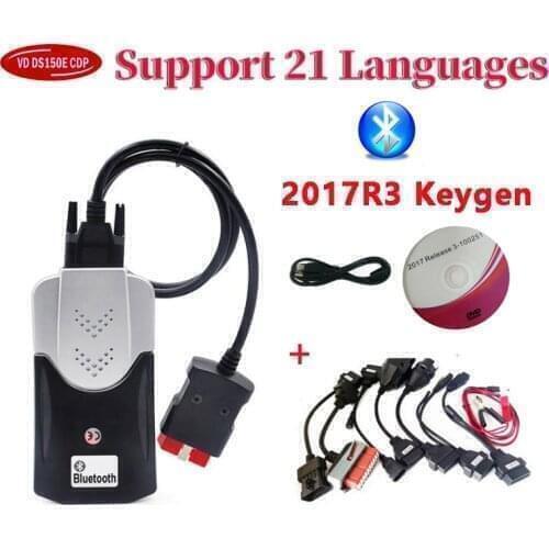 2021 NEW VCI 2017.R3 KEYGEN VD DS150E Cdp Bluetooth USB for Delphis Obd2 Car Truck Professional Auto Diagnostic Tool Obd Scanner