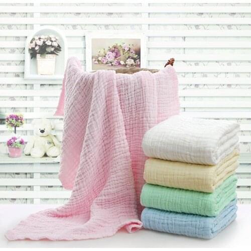 105x105cm 6 Layes Bamboo Cotton Baby Swaddle Receiving Blanket Soft Organic Muslin Wrap Bedding Accessories Kids Hshower Towel
